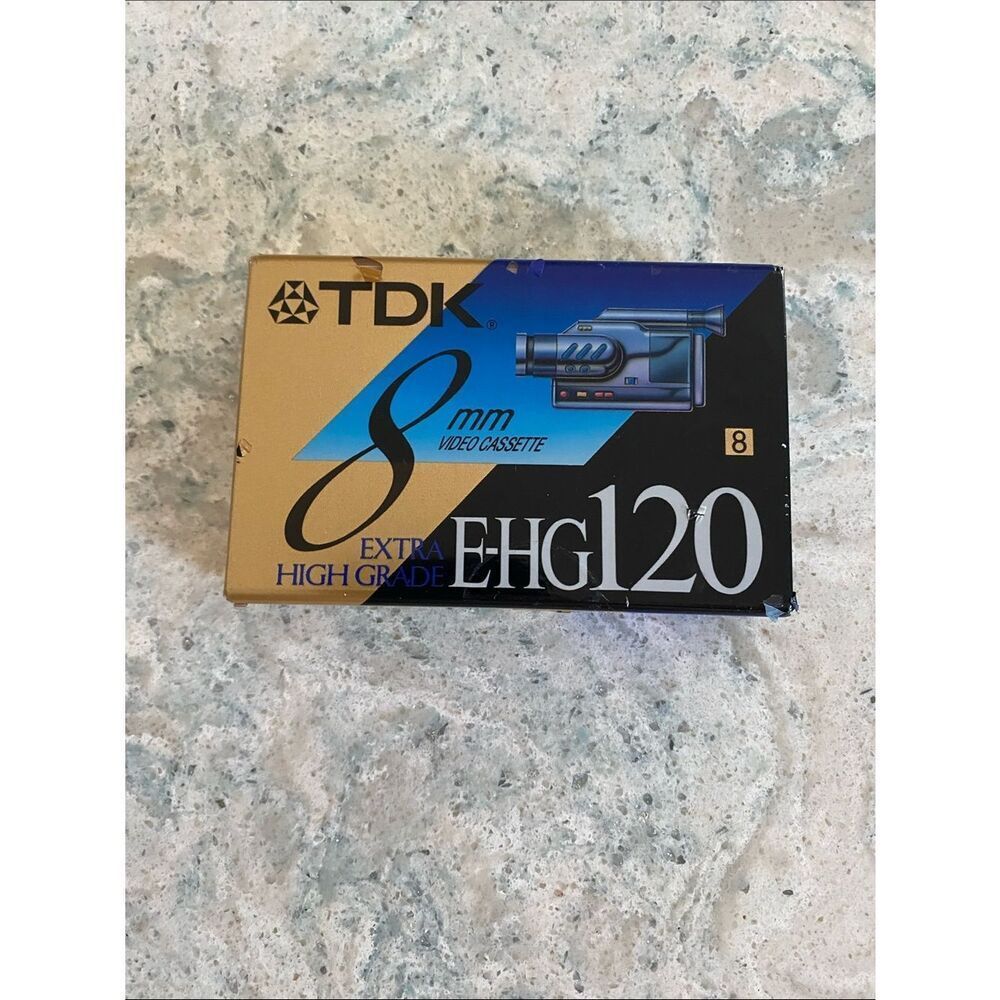 TDK 8mm EHG120 Video Cassette - Gold/Black